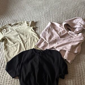 Zara Black, Pink, and Cream Women's Tops Trio